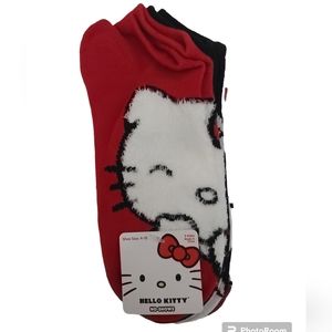 Hello Kitty 5 Pair Women's No Show Socks Shoe Size 4-10